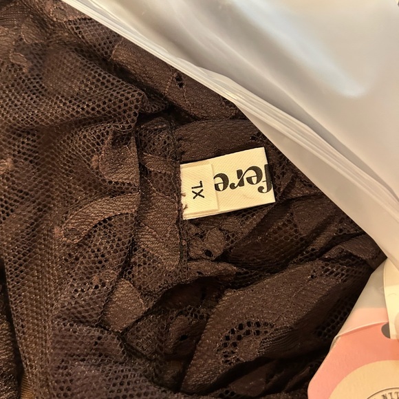 Sincere Catharine Sheer Brown Lace Maxi Dress - Picture 4 of 5